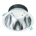 Philips LED Downlight Coreline DN142B Aluminium White 19.2W 2300lm 60D - 840 Cool White | Cutout 200mm - IP54 - UGR<19.2