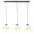 Brilliant Kaizen Pendant Glass Pendant Metal Black Beige | Suitable for 3x E27
