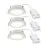 Multipack 3x Nordlux Downlight Olea White 4.4W 345lm 110D - 930 | 68mm - IP65 - Best Colour Rendering