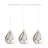 Eglo Pendant Carlton 1 Steel White Gold | IP20 - Suitable for 3x E27 