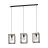Eglo Pendant Libertad Steel Wood Black Brown | IP20 - Suitable for 3x E27 