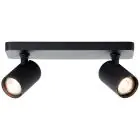 Brilliant Marty Ceiling Light Aluminium Sandy Black 10W 700lm - 830 Warm White | Incl. 2x GU10