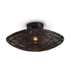 Good&Mojo Ceiling Light Tanami Rattan Black | Suitable for 1x E27 