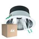 Multipack 4x Philips LED Downlight Coreline DN142B Aluminium White 11W 1200lm 60D - 830 Warm White | Cutout 155mm - IP20 - UGR