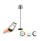 Eglo Floor Lamp Alfero-Z Steel Black 15.5W 2000lm - 827-865 Tunable White + RGB | IP20 - Zigbee Dimmable